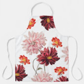 Vintage Dahlias botanisch apron Schort (Voorkant)