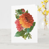 Vintage Dahlia's, Kaart (Gele Bloem)