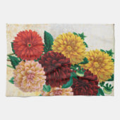 Vintage Dahlias Theedoek (Horizontaal)