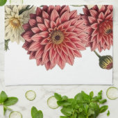 Vintage Dahlias Theedoek (Gevouwen)