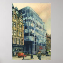 Vintage Daily Express Building aan Fleet Street Poster