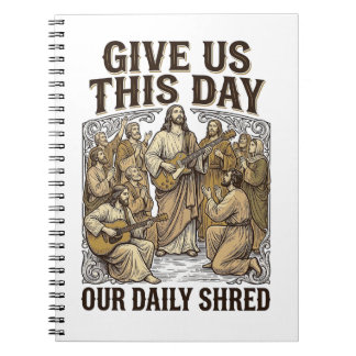 Vintage Daily Shred Religieuze Gitaar Vector Notitieboek