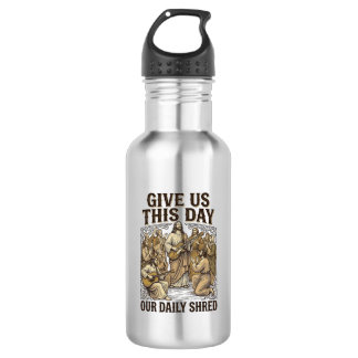 Vintage Daily Shred Religieuze Gitaar Vector Waterfles