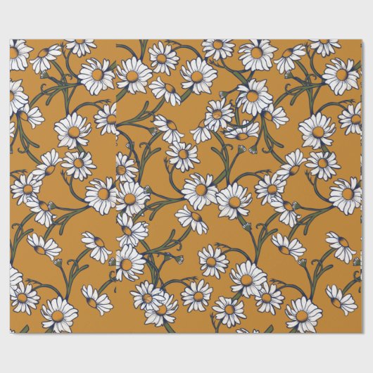 Vintage Daisies Cadeaupapier (Vlak)