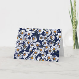 Vintage Daisies Daisy Garden Pattern Gardener Kaart