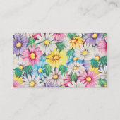 Vintage Daisies Floral Retro Pattern Visitekaartje (Achterkant)