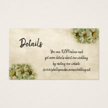 Vintage Daisies Floral Wedding-kaart