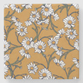Vintage Daisies Stenen Onderzetter (Voorkant)