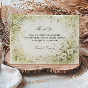 Vintage Daisy Botanisch Bedankkaart