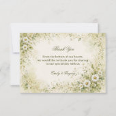 Vintage Daisy Botanisch Bedankkaart (Voorkant)