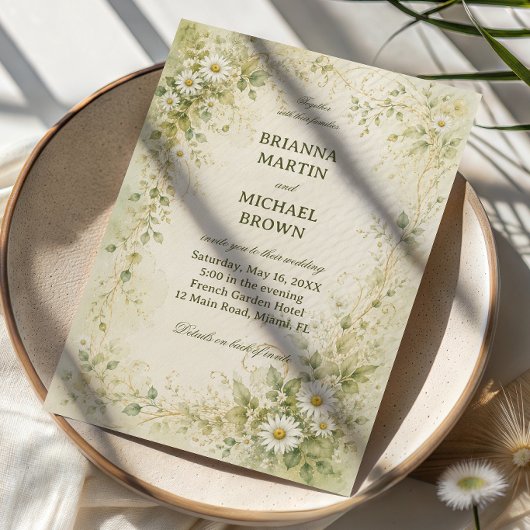 Vintage Daisy Botanisch Kaart
