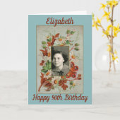 Vintage Daisy Butterfly Foto Birthday Kaart (Gele Bloem)