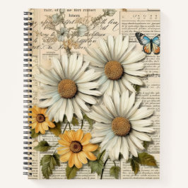 Vintage Daisy| Cottagecore Botanisch Dagboek Notitieboek