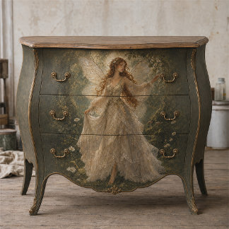 Vintage Daisy Fee in een Betoverd Bos Kunst Tissuepapier