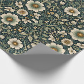 Vintage Daisy Garden Pattern Cadeaupapier (Hoek)