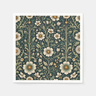 Vintage Daisy Garden Pattern Servet