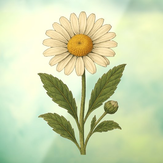 Vintage Daisy Raamsticker (Vel 3)
