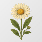 Vintage Daisy Raamsticker (Vel)