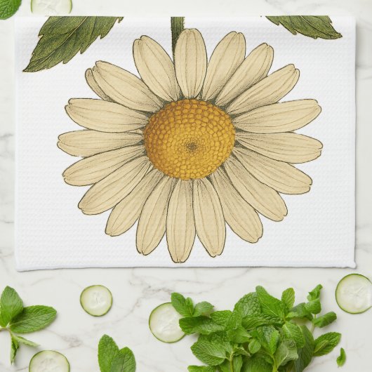 Vintage Daisy Theedoek (Gevouwen)