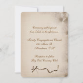 Vintage Daisy Wedding Invitation Kaart (Achterkant)