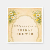 Vintage Daisy Wilde Bloem Bruids Shower Servet (Voorkant)