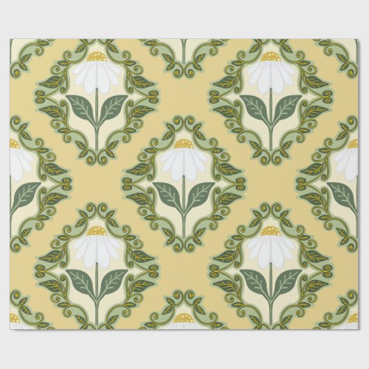 Vintage Daisy Wingerd Cadeaupapier (Vlak)