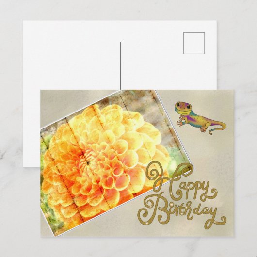 Vintage Dalie Briefkaart (Voorkant / Achterkant)