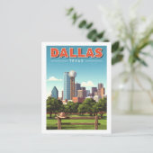 Vintage Dallas Texas Briefkaart (Staand voorkant)