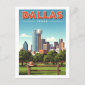Vintage Dallas Texas Briefkaart (Voorkant)