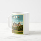 Vintage Dallas Texas Koffiemok (Voorkant links)