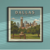 Vintage Dallas Texas Poster