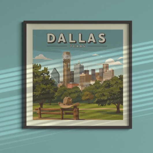 Vintage Dallas Texas Poster