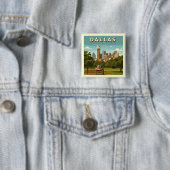 Vintage Dallas Texas Vierkante Button 5,1 Cm (In situ)