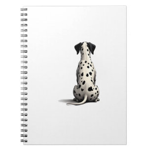 Vintage Dalmatische Hond Van Achter Illustratie Mi Notitieboek