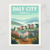 Vintage Daly City California Briefkaart (Voorkant)