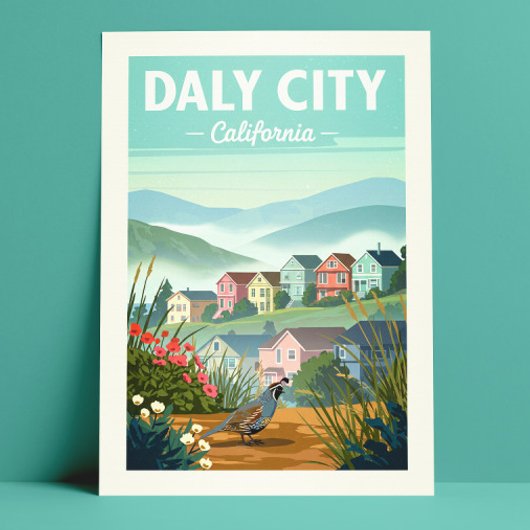 Vintage Daly City California Briefkaart