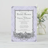 Vintage Damask Butterfly Garden Vrijgezellenfeest Kaart (Staand voorkant)