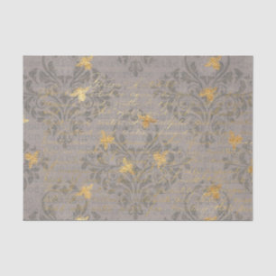 Vintage Damask Honeybee Tissuepapier