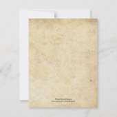 Vintage Damask Monogram repetitie Inwendige Kaart (Achterkant)