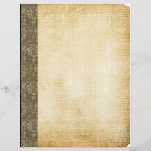 Vintage Damask Rand Papier Achtergrond Flyer (Voorkant)