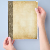 Vintage Damask Rand Papier Achtergrond Flyer (Hand)