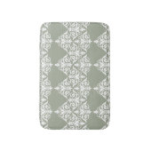 Vintage Damask Sage Bathmat Badmat (Voorkant Verticaal)