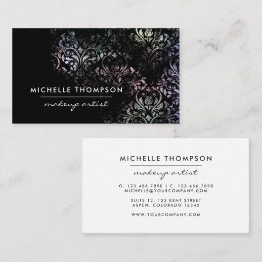 Vintage Damask Visitekaartje (Voorkant / Achterkant)