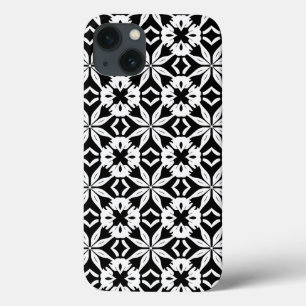 Vintage Damast Chic Zwart Wit Patroon Case-Mate iPhone Case