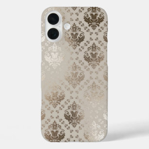 Vintage Damast Glans Beige Hoesje