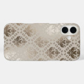 Vintage Damast Glans Beige Hoesje (Achterkant (horizontaal))