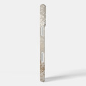 Vintage Damast Glans Beige Hoesje (Achterkant / Rechts)