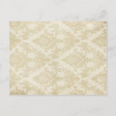 vintage damast pauw huwelijksaankondiging save the aankondigingskaart (Achterkant)