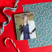 vintage dame deco retro feestdagen kaart