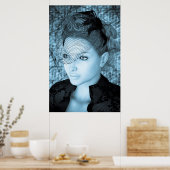 Vintage Dame Poster (Keuken)